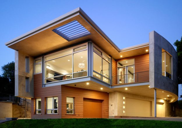 Modern homes exterior views. prefabricated home